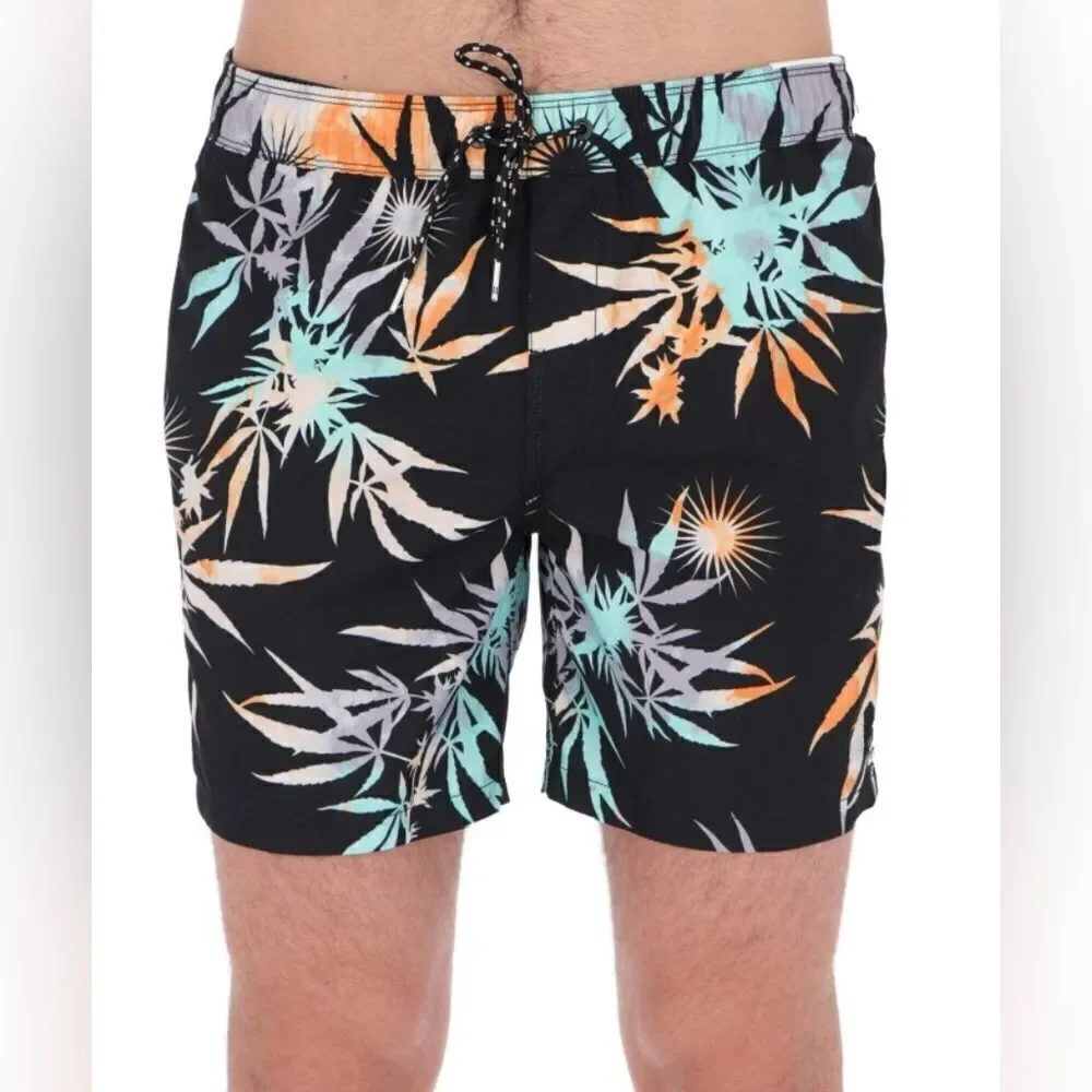 NWT Billabong Youth Boys Recycler Sunday Board Shorts Black Floral - Size 26
